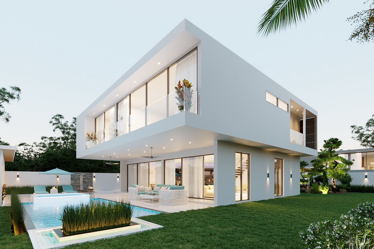 Pattaya Phratamnak Moderne Designer Luxus Pool Villa zum Verkauf