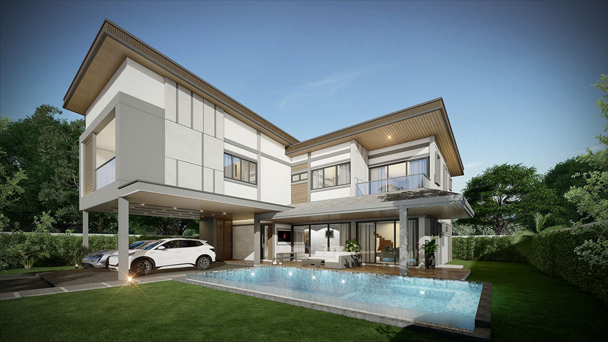 Jomtien New Zensiri Estate Poolvilla zu verkaufen 25.85 M. THB